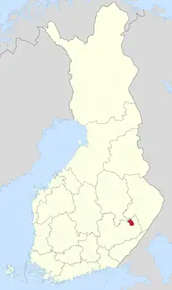 Location of Enonkoski in Finland