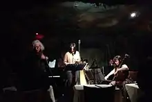 Ensemble Volcanic Ash performing at the Bohemian Caverns, led by Janel Leppin