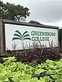 The main entrance into the Greensboro College campus