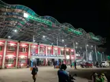 Entrance and ticket booking office at night