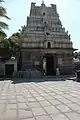 Entrance and gopura seen from the mantapa of the Veeranarayana temple in Gadag