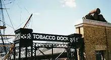 Tobacco Dock, including vaults extending under Wapping Lane