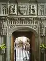 The entrance to the Beauchamp family chapel in St Mary's