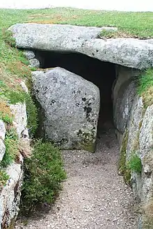 Great Tomb entrance, Porth Hellick Down