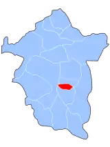 Enugu South (red) in Enugu State (blue)