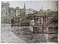 Ponte a S.Trinita (1917). Medaglia d'argento Mostra di Belle Arti Firenze 1917/18