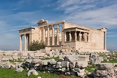 Erechtheion (Athens), with its Ionic columns and caryatid porch, 421-405 BC