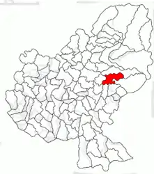 Location in Mureș County