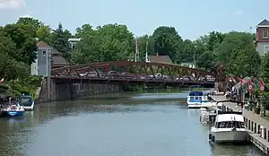 The lift bridge in Fairport, New York