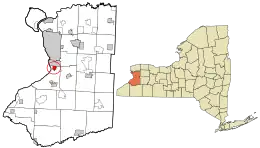 Location in Erie County and the state of New York