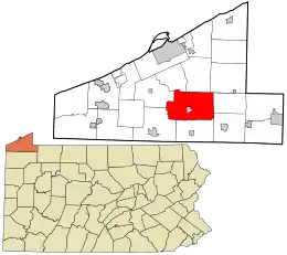 Location in Erie County and the U.S. state of Pennsylvania