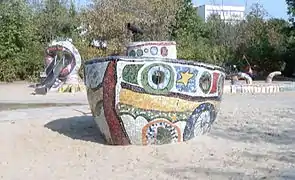 Children's playground at Ernst-Thälmann-Park