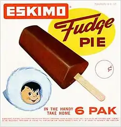 1943–1954 Eskimo Pie design for cardboard, ice cream box