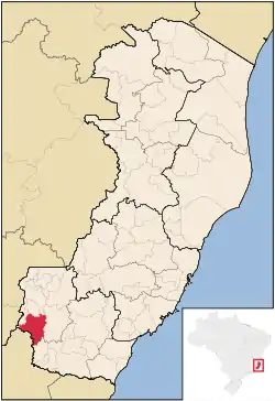 Location in Espírito Santo  state