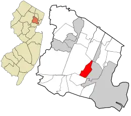 Location in Essex County and the state of New Jersey.