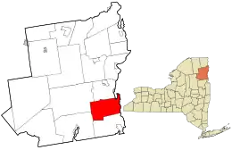 Location in Essex County and the state of New York