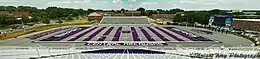 Estes Stadium alternates purple and gray.