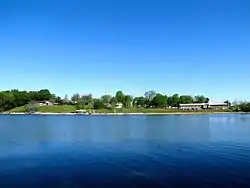 Estill Springs, with Tims Ford Lake in the foreground