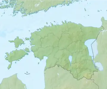 Map showing the location of Kisejärv Landscape Conservation Area