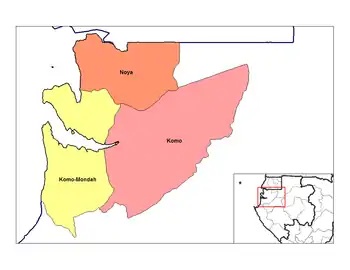 Komo-Mondah Department in the region