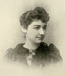 Portrait of Ethel Atwood, orchestra founder, business manager and musician, ca.1893