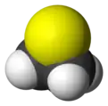 Spacefill model of thiirane