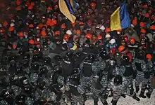 Defenders of the Maidan are holding back the onset of Berkut