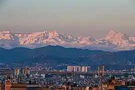 Northeastern Kathmandu with Gaurishankar in background.