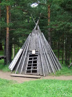 An Evenks wooden home