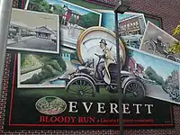 Mural on building along Main Street in Everett