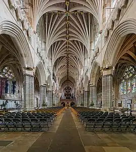 The nave looking east toward the organ