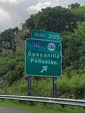 PR-2 west at exit 205 to PR-132 east and PR-136 south between Magas and Jaguas barrios