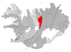 Location of the Municipality of Eyjafjarðarsveit