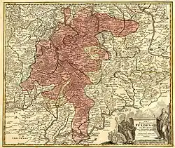 Territory of the Princely Abbey of Fulda in the early 18th century