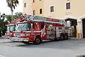 Former Ladder 2 (now reserve) parked in front of Station 2