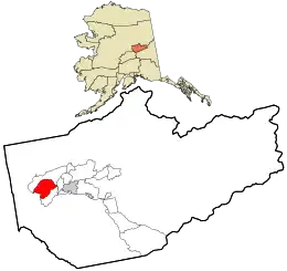 Location within Fairbanks North Star Borough and the state of Alaska