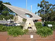 The International Monument celebrating the multi-ethnic community of Fairfield in Western Sydney. Design by Leonid and Jurij Denysenko.