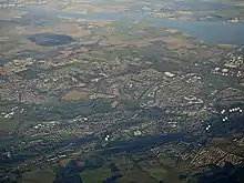 Falkirk and Stenhousemuir, as seen from above