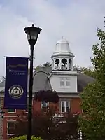 Fancher Hall, oldest building on campus. Home to the Office of Admissions.