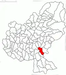 Location in Mureș County