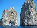 Viewed from a boat, Capri