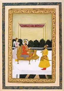 The Emperor Furrukhsiyar receiving Hussain Ali Khan.