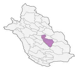 Location of Fasa County in Fars province