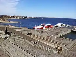 Fast ferries docked at Linnahall