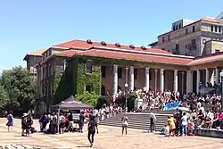 Jagger Library as it appeared during a protest in 2015