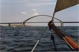 Fehmarn Sound bridge viewed from the west