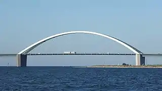 Fehmarn Sound bridge seen from east