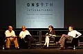 (from left to right) Francisco Sanin, Peter Wilson, Felicit Scott, Pier Vittorio Aureli. Beyond Media 2009: Visions, Florence, Stazione Leopolda.