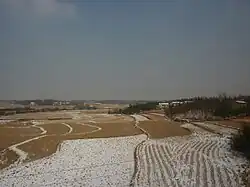 Winter farm landscape near Lu'an urban area