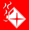 Combustible materials fire symbol